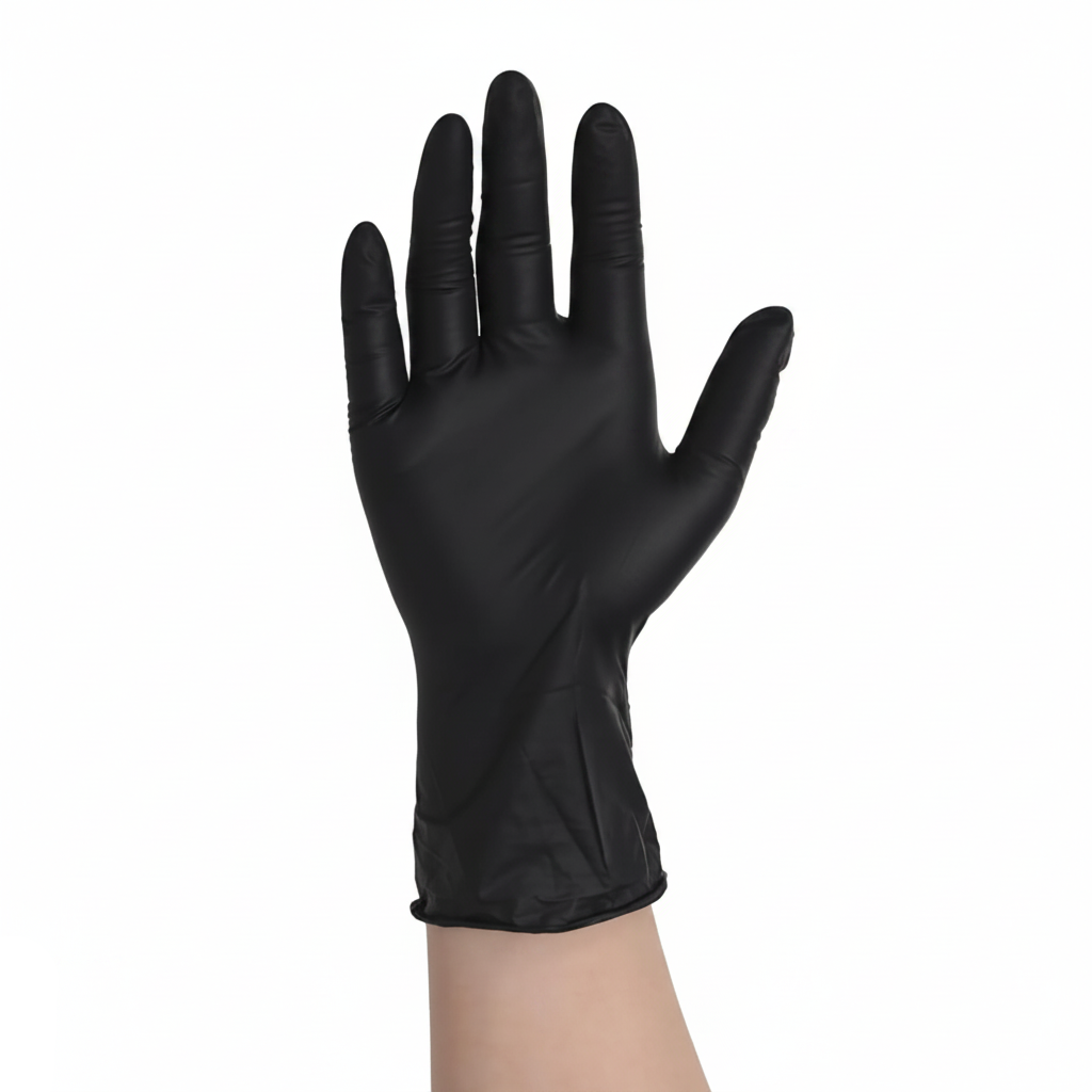 NYTRASHIELD Black Nitrile Disposable Gloves - Powder & Latex Free