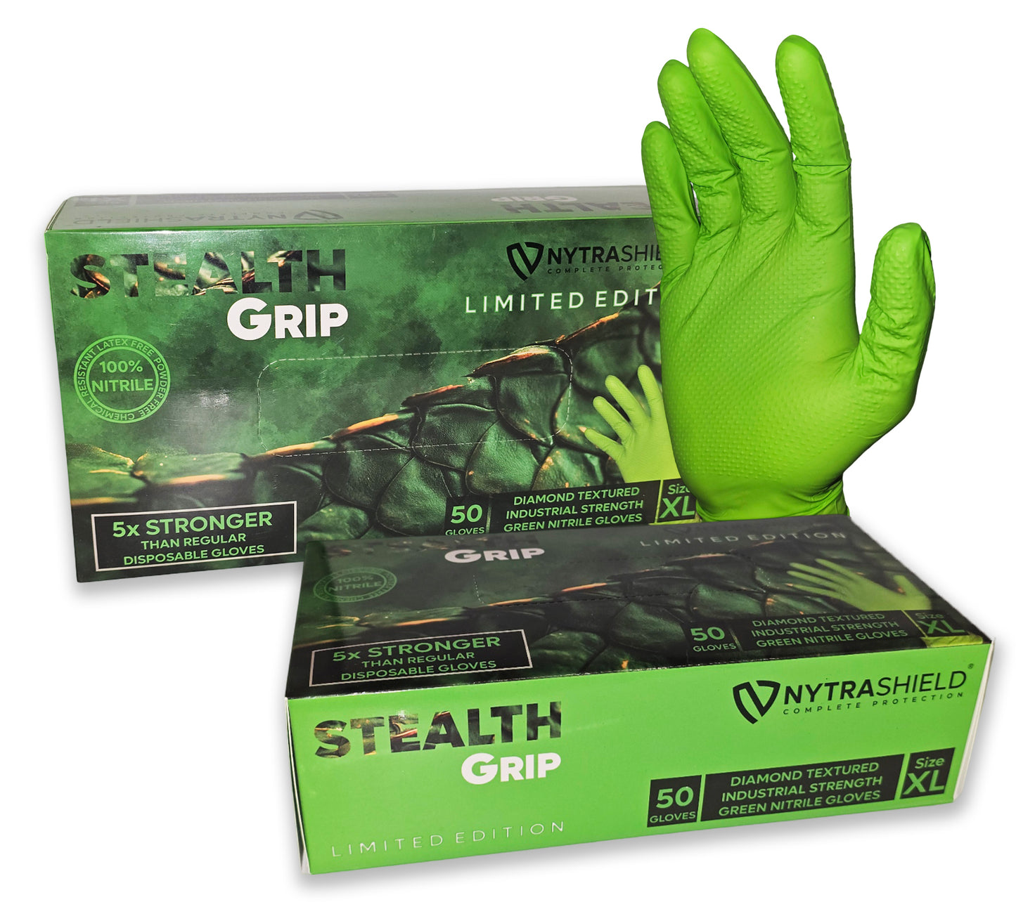 Stealth Grip Limited Edition Green Nitrile Gloves