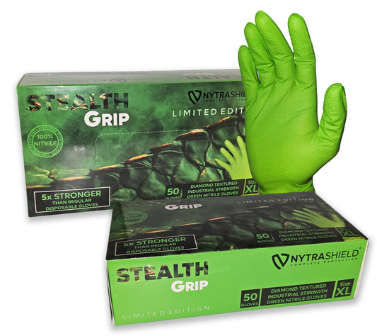 Stealth Grip Limited Edition Green Nitrile Gloves